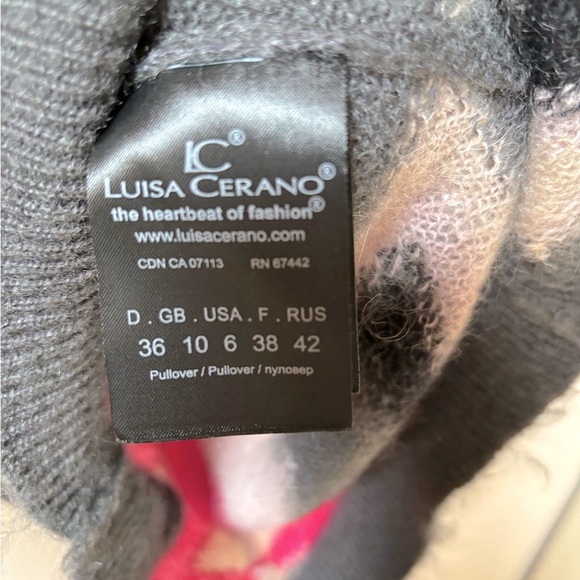 LUISA CERANO Missoni Print Mohair V Neck Sweater - Picture 5 of 8